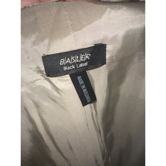 BASLER Gray Taupe Plaid Silk Blend Blazer Jacket Size FR 44 / US 12 - Picture 6 of 9